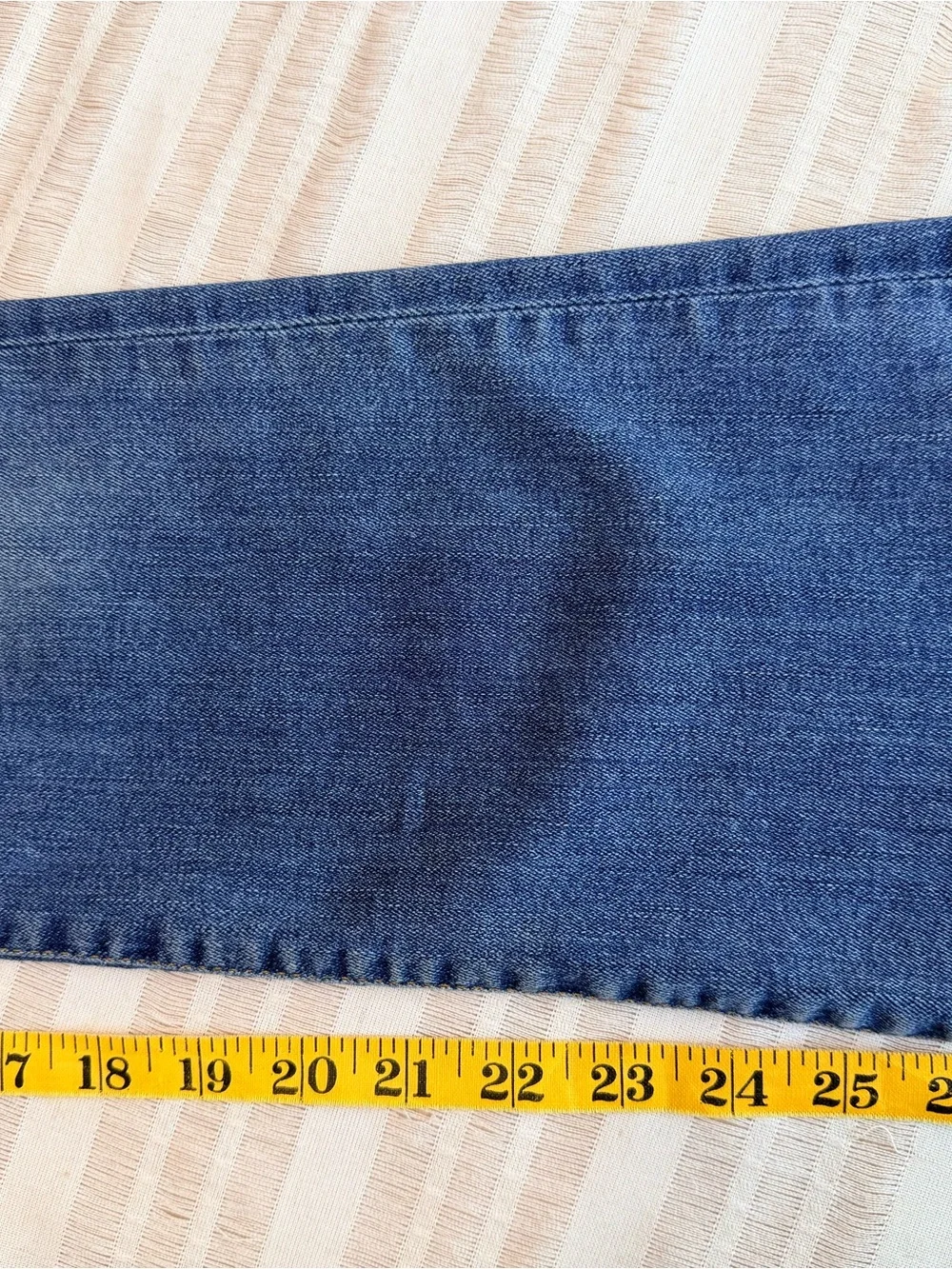 Free People Blue Flare Jeans Raw Hem W28